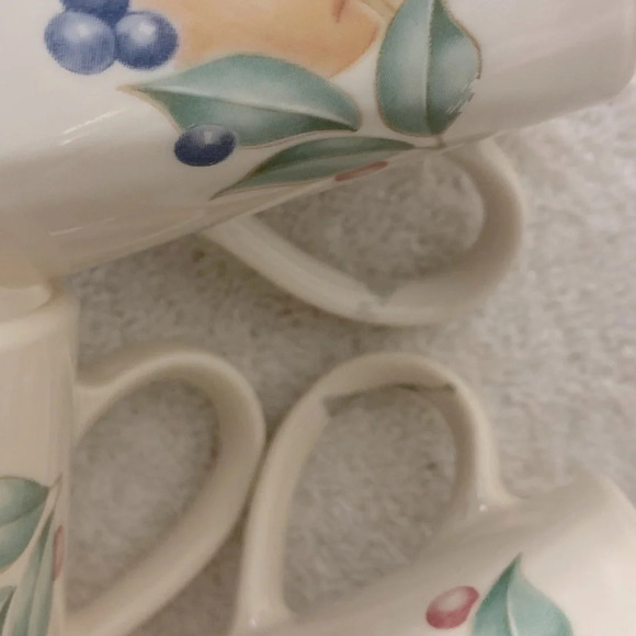 Vintage Corningware Abundance Fruit Pattern Coffee Cups x3 - Picture 6 of 8